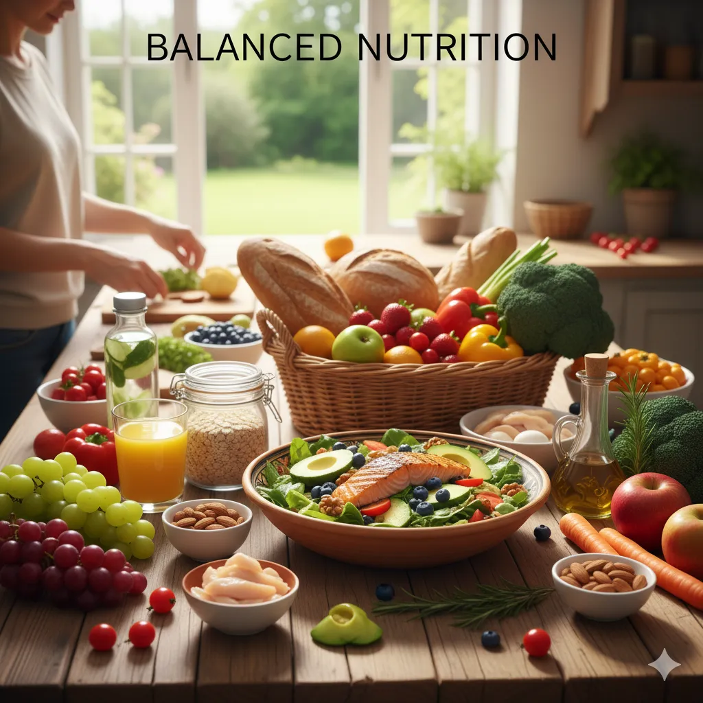 Abstract kombeeld als symbool voor evenwicht zonder concrete voedingsproducten